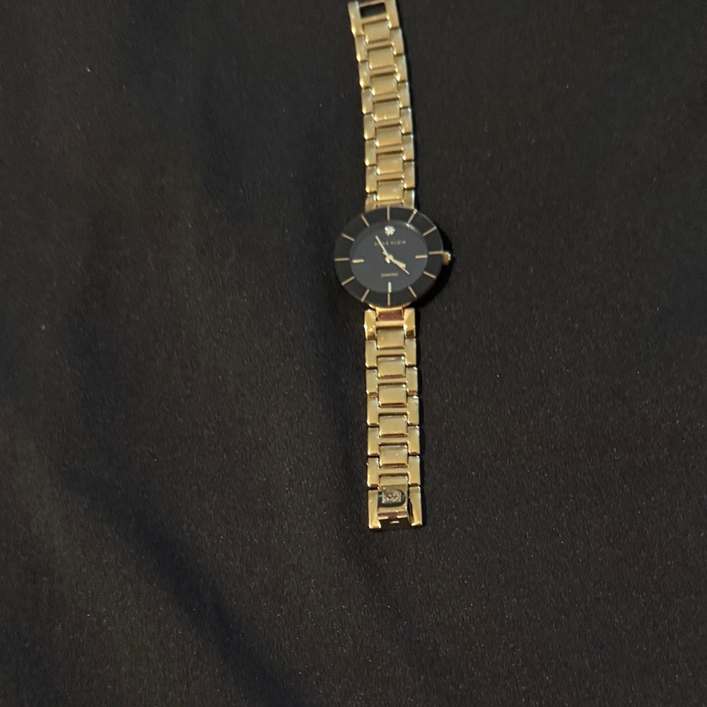 Anne Klein Gold and Black Women's Watch